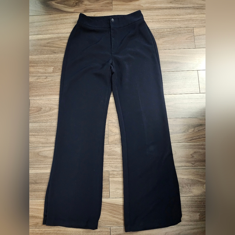 🔥Elegant Dark Blue Women's Pants, Wide Legs and Slits